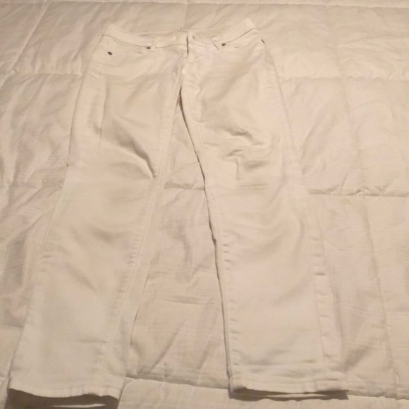 Loft modern skinny petite white jeans